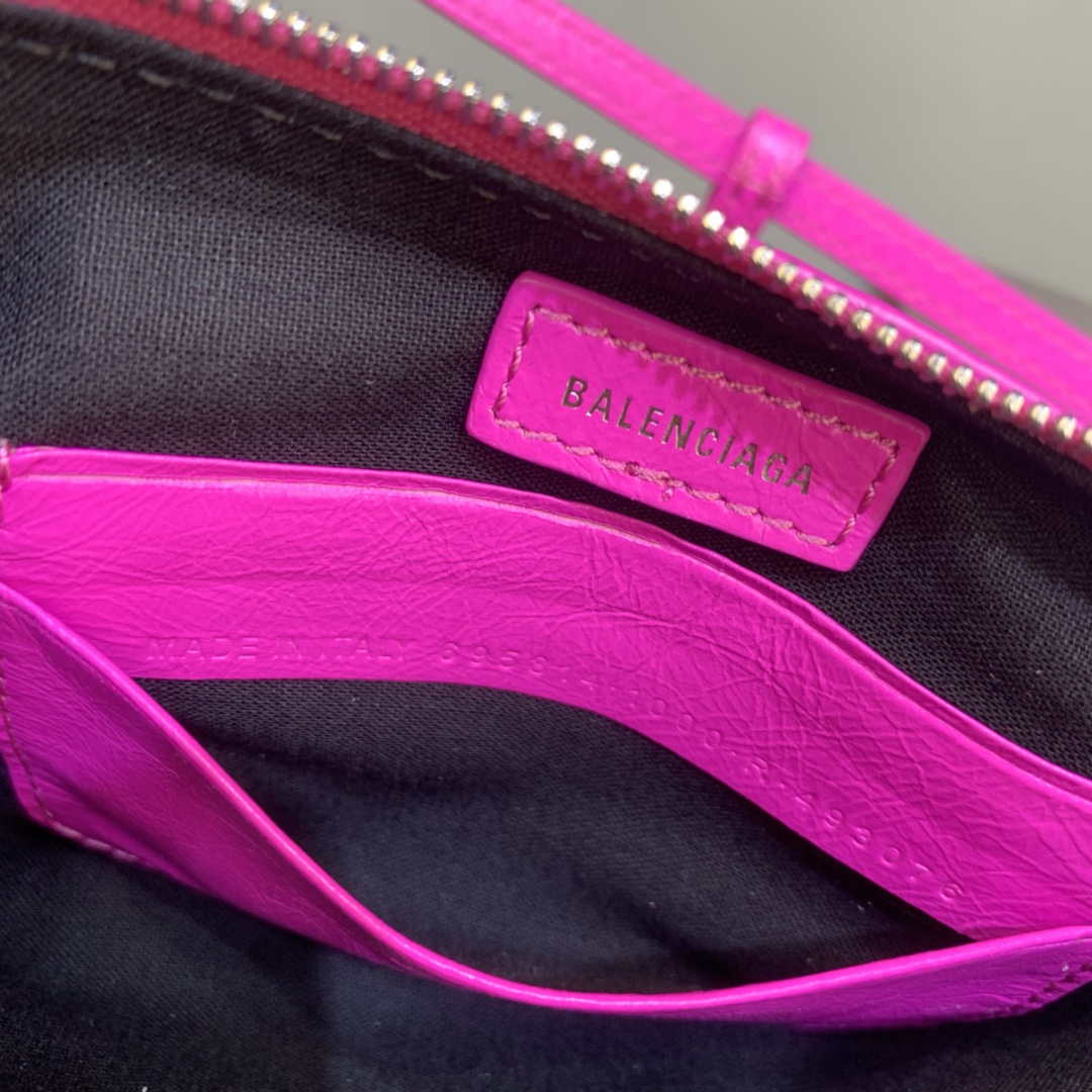 Balenciaga 6940271VG9 Le Cagole Mini Multipouch in Sky Pink Arena lambskin Balenciaga 6940271Vg9 Le Cagole Mini Multipouch In Sky Pink Arena Lambskin
