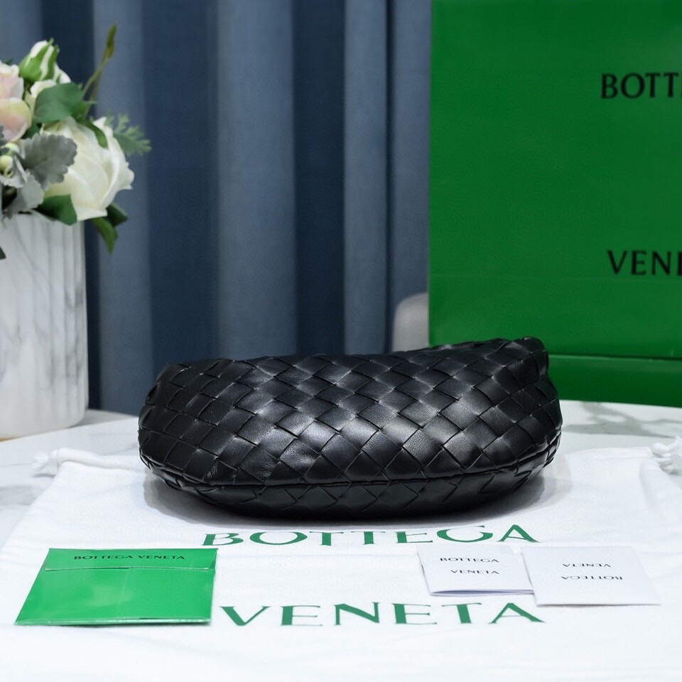Bottega Veneta BV 651876 mini Jodie Black Gold Bottega Veneta Bv 651876 Mini Jodie Black Gold