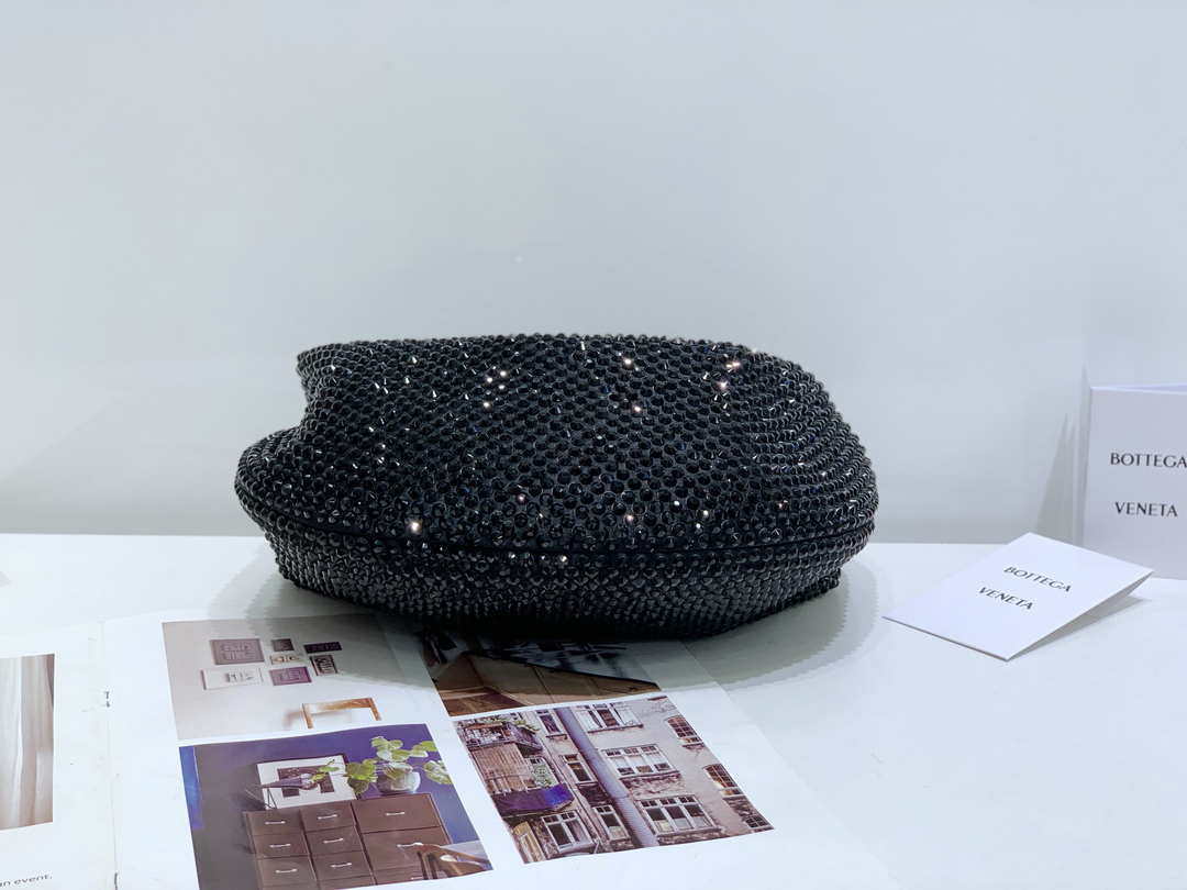 Bottega Veneta BV 651876 mini Jodie Rhinestones Black Bottega Veneta Bv 651876 Mini Jodie Rhinestones Black