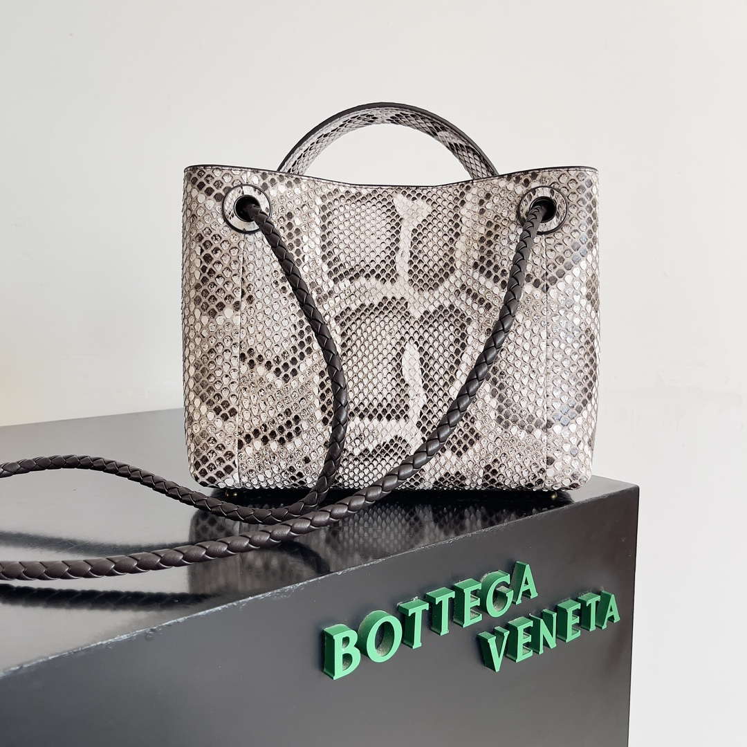 Bottega Veneta BV 743568 Small Andiamo Snakeskin Handbag BV9070