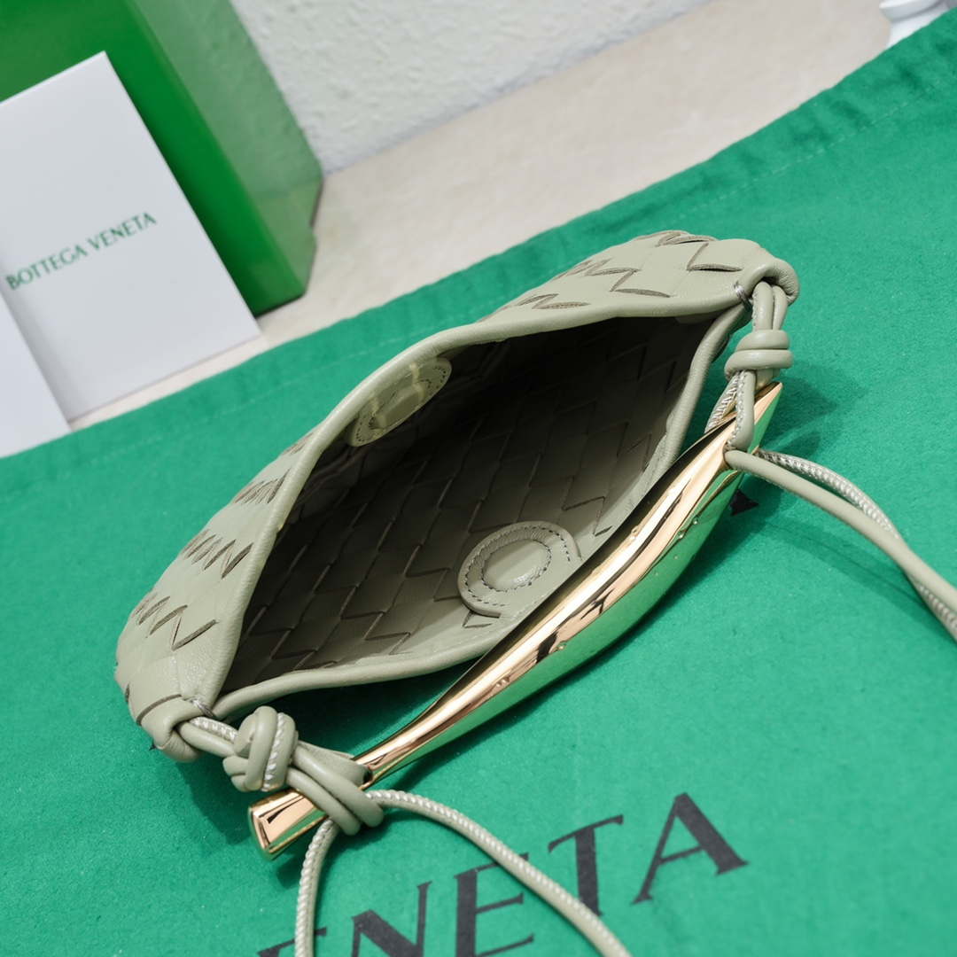 Bottega Veneta BV 744267 Mini Sardine Green Bottega Veneta Bv 744267 Mini Sardine Green