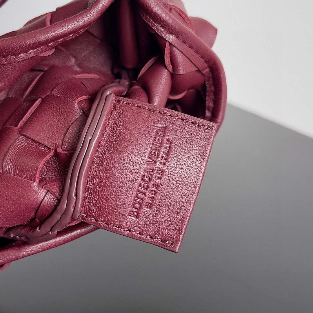 Bottega Veneta BV 744267 Mini Sardine Wine Red Bottega Veneta Bv 744267 Mini Sardine Wine Red