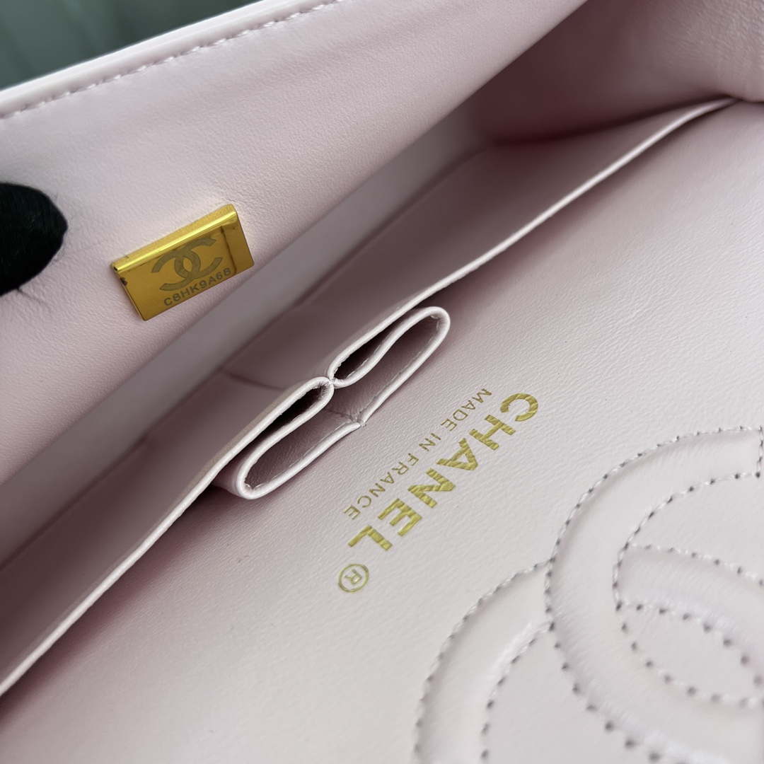 Chanel A01117 Flap Handbag Classic Bag Light Pink Lambskin