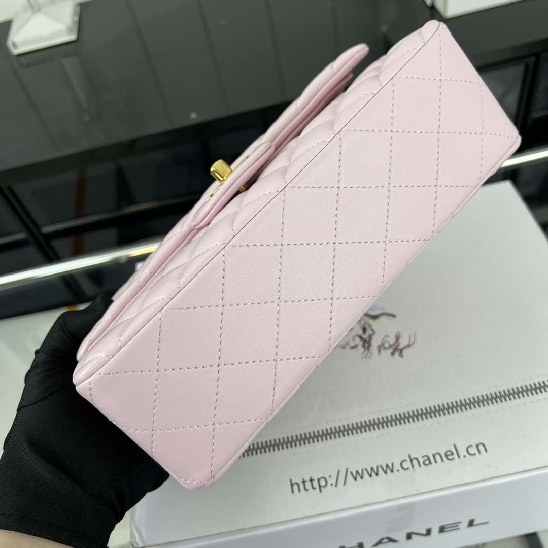 Chanel A01117 Flap Handbag Classic Bag Light Pink Lambskin