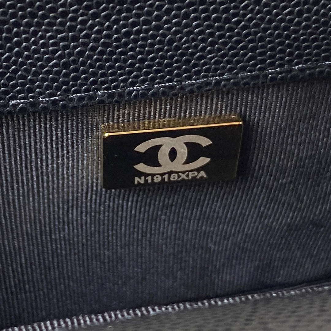 Chanel A94805 Boy Flap Bag With Handle Grained Shiny Calfskin Gold Tone Metal Black Chanel A94805 Boy Flap Bag With Handle Grained Shiny Calfskin Gold Tone Metal Black