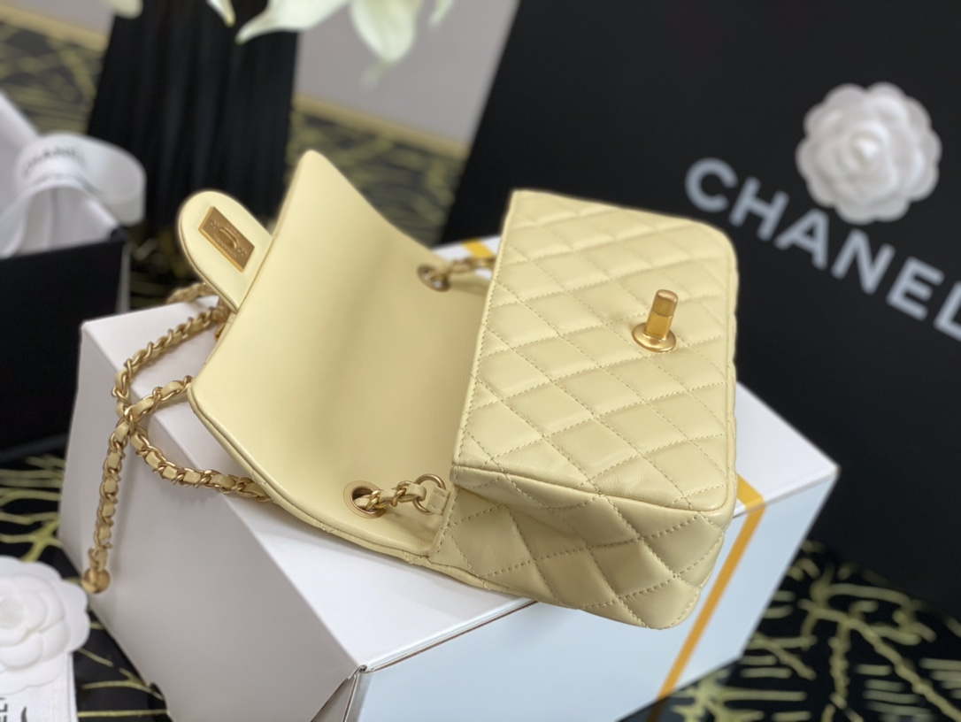 Chanel As1787 Flap Bag NA106 Shoulder Handbag B02916 Lambskin Yellow Chanel As1787 Flap Bag Na106 Shoulder Handbag B02916 Lambskin Yellow