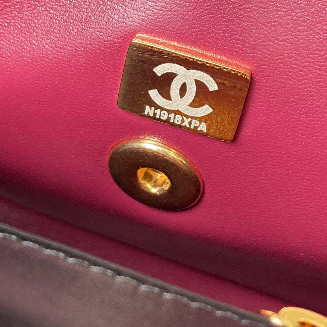 Chanel AS4307 Flap bag with Handle Lambskin Black