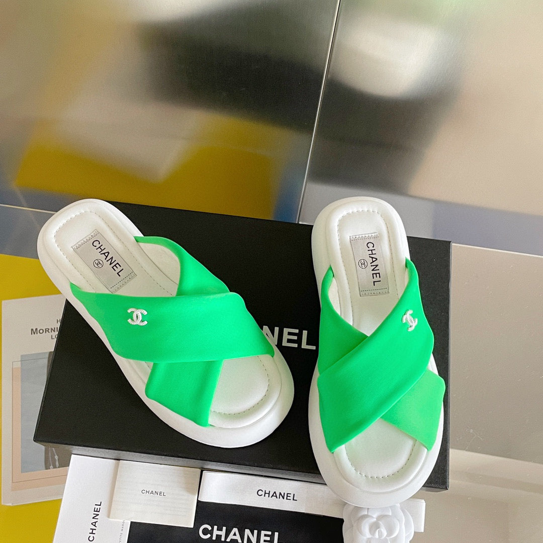 Chanel G38864 Mules Fabric Sandals Women C91153