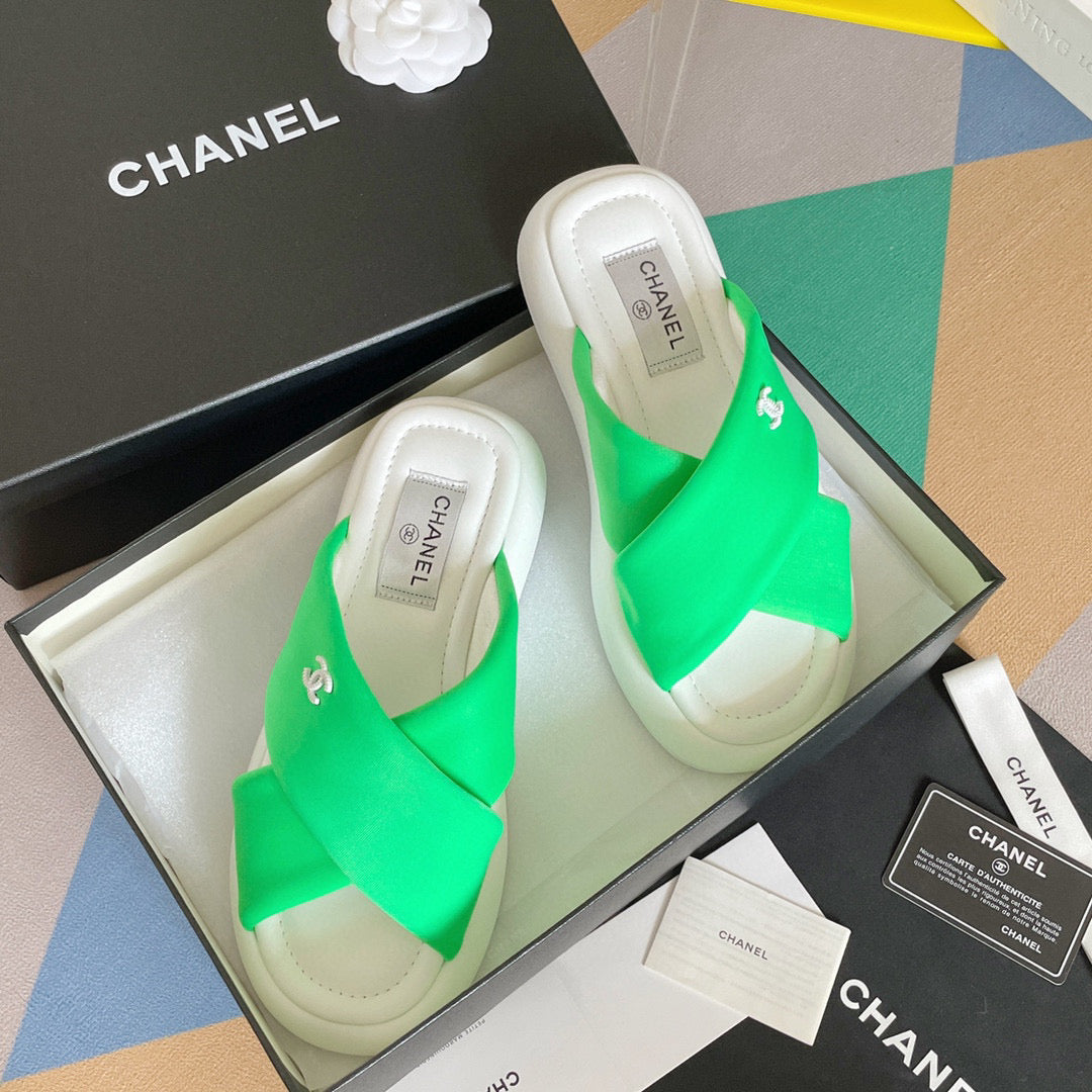 Chanel G38864 Mules Fabric Sandals Women C91153