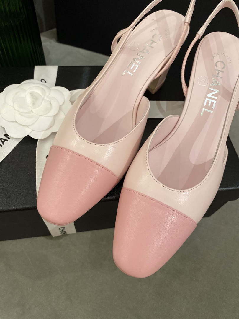 Chanel Women’s G31318 Slingbacks Goatskin Grosgrain Sandals Shoes C91007