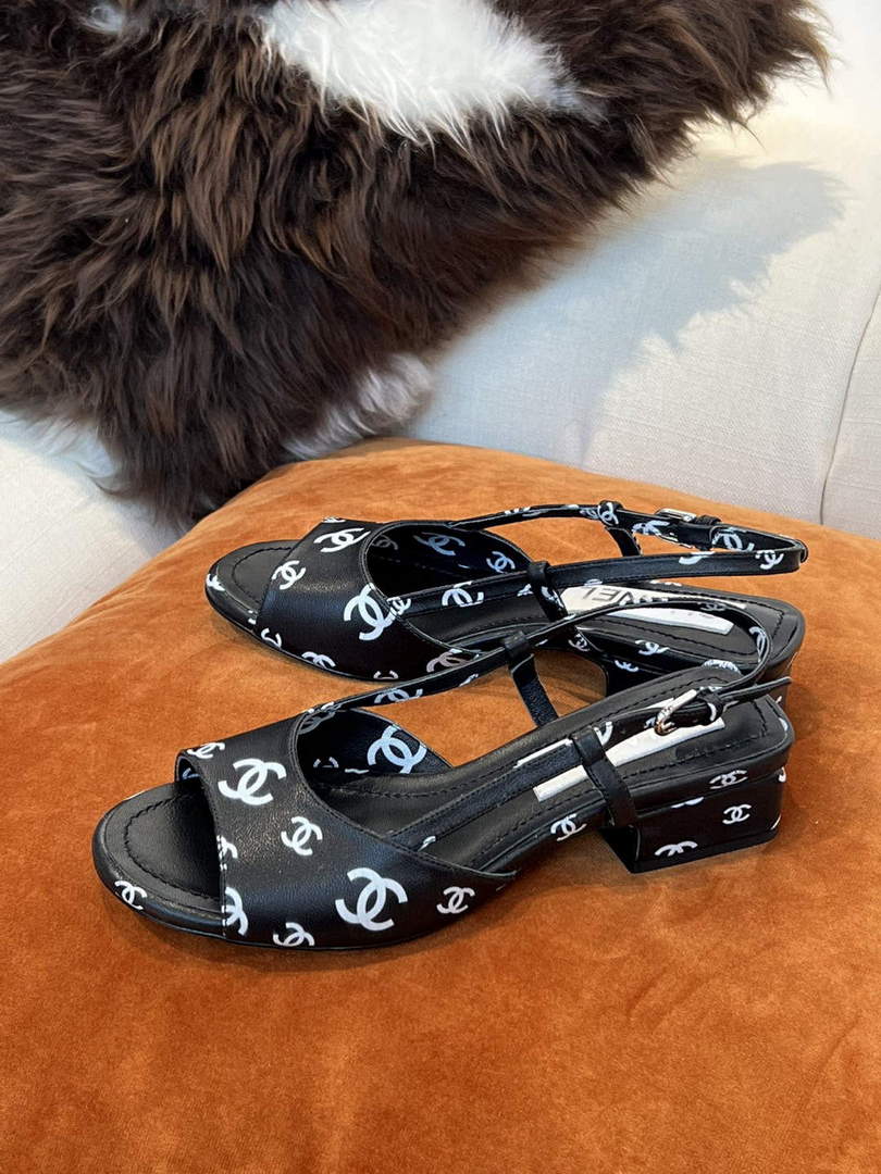Chanel Women’s Sandals Chanel Designer Heel 35mm C90240 Black