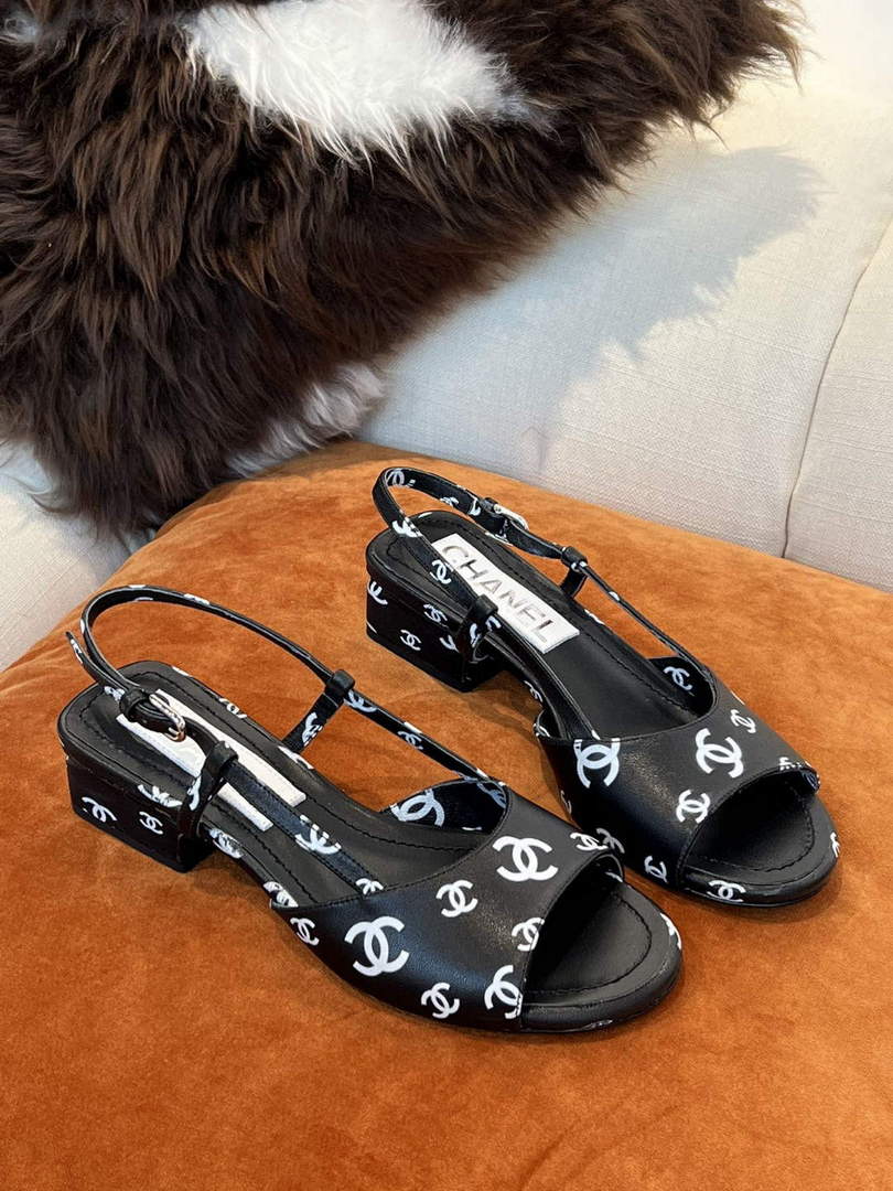 Chanel Women’s Sandals Chanel Designer Heel 35mm C90240 Black