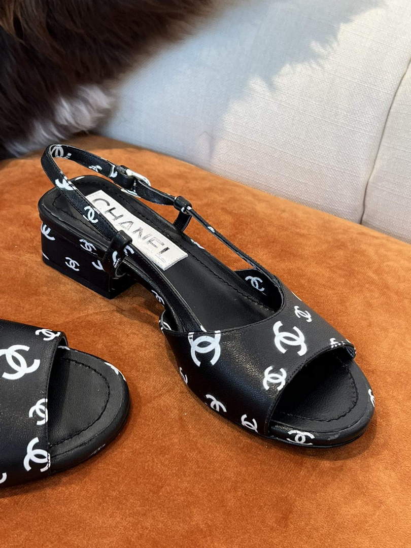 Chanel Women’s Sandals Chanel Designer Heel 35mm C90240 Black