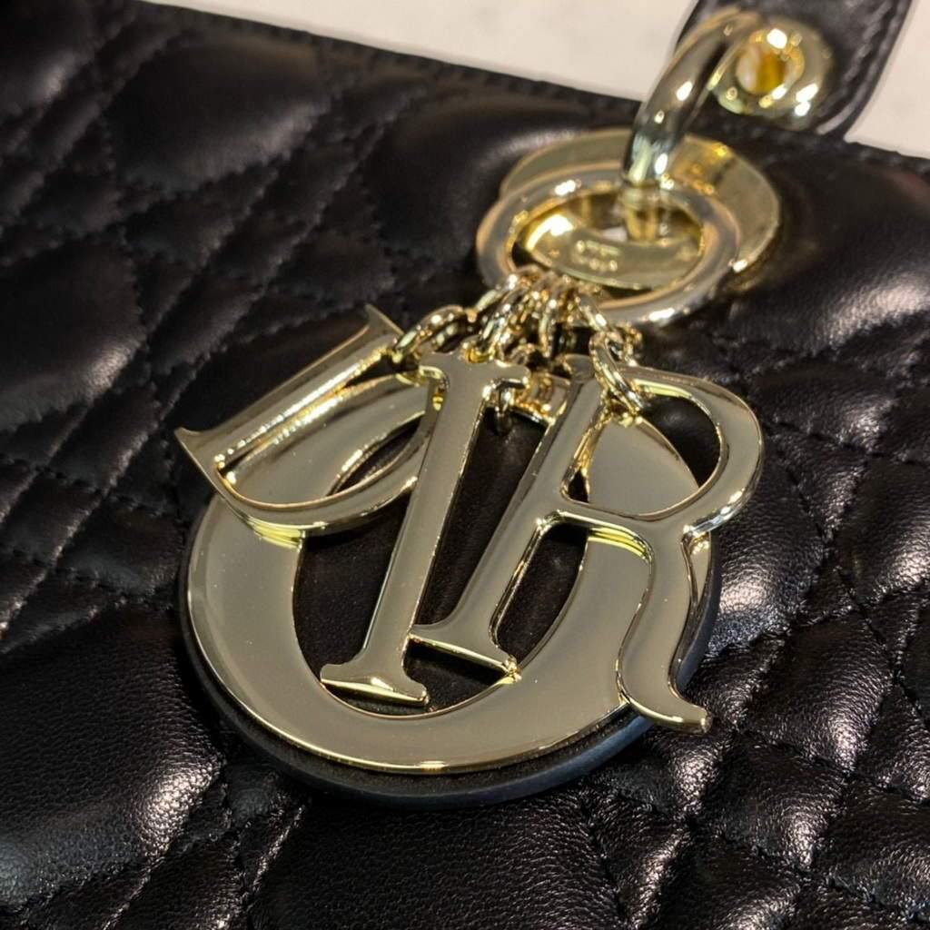 Dior M0566 Large Lady Dior Bag Black Cannage Lambskin