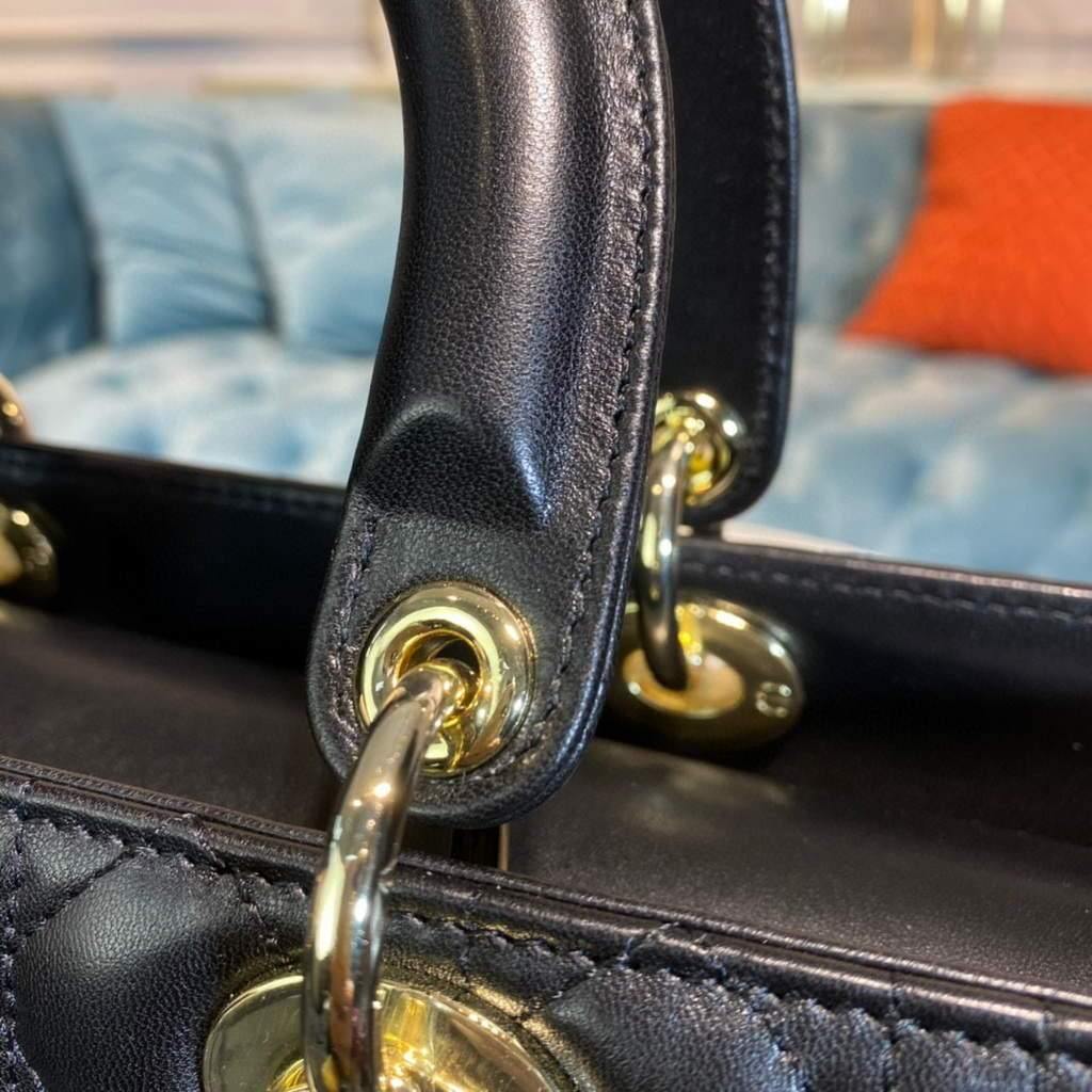 Dior M0566 Large Lady Dior Bag Black Cannage Lambskin