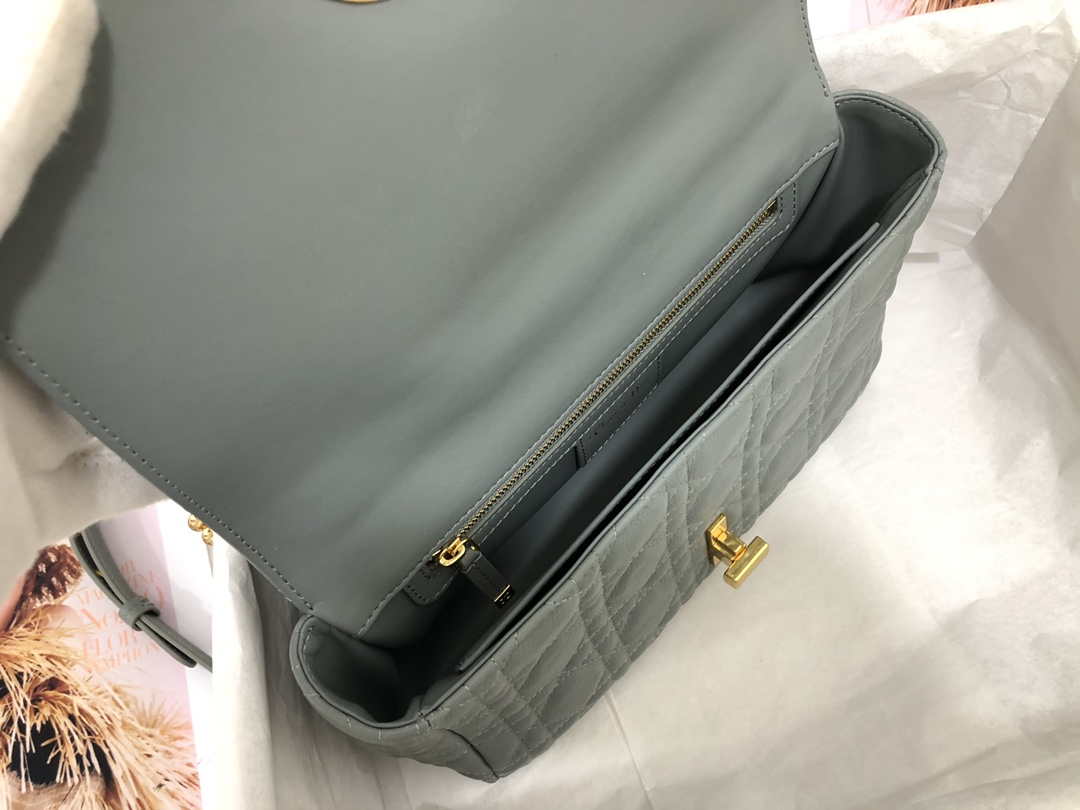Dior Medium Caro Bag Calfskin M9242 Gray