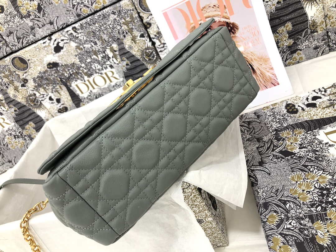 Dior Medium Caro Bag Calfskin M9242 Gray