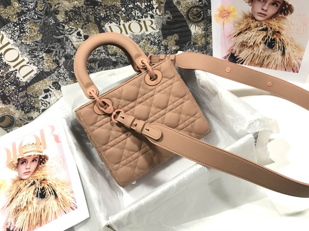 Dior Small Lady My ABCDior Bag Lambskin M0538 logo pink