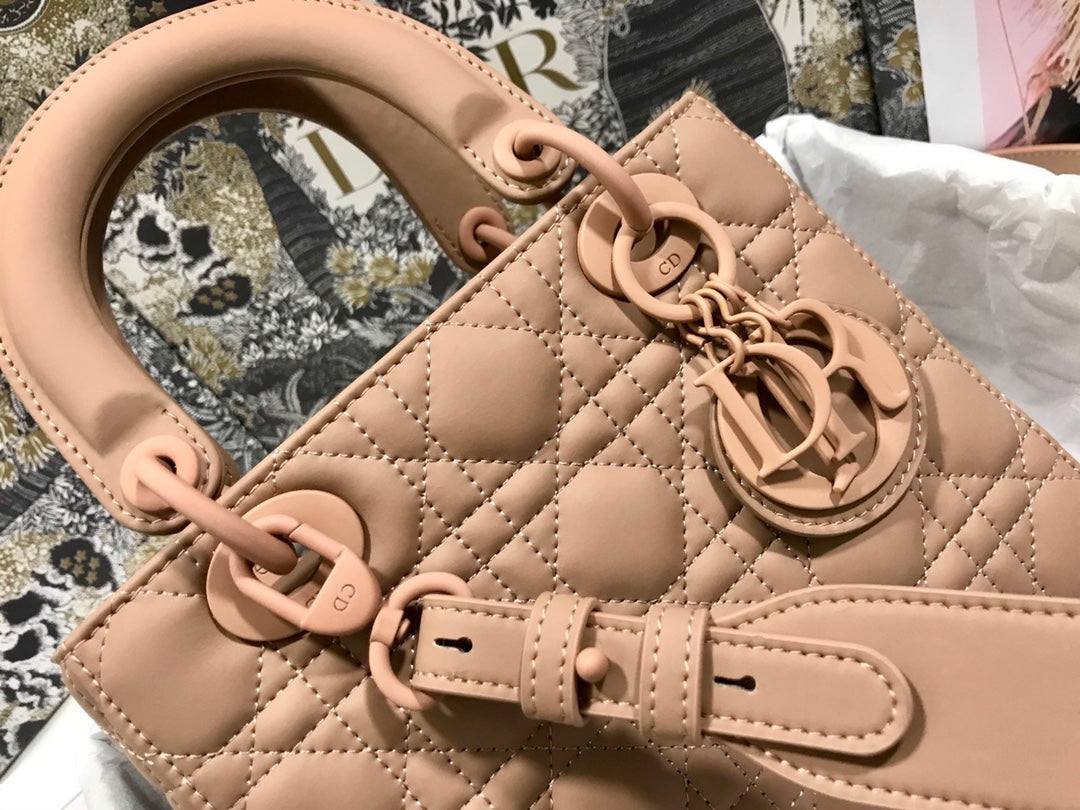 Dior Small Lady My ABCDior Bag Lambskin M0538 logo pink