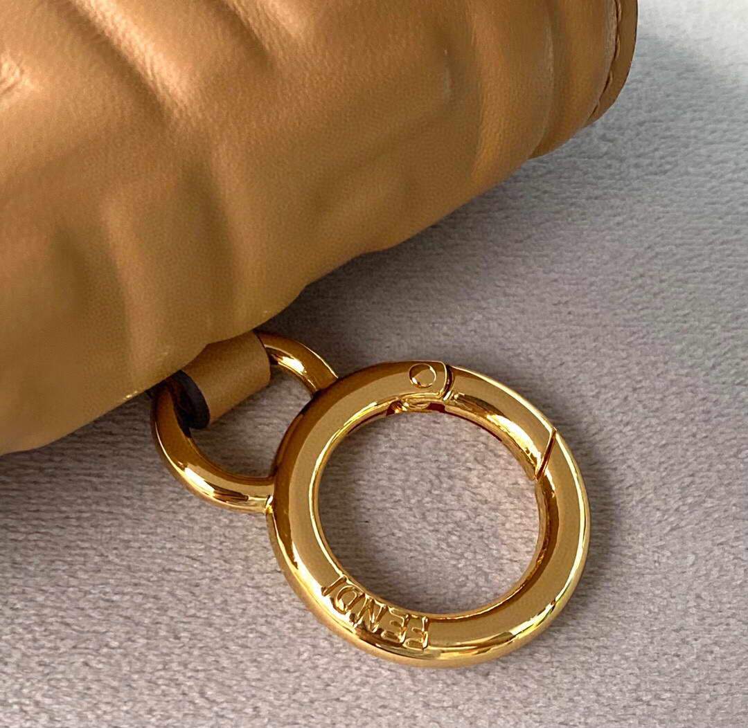 Fendi 7AR844 Nano Baguette Charm Apricot Nappa Leather