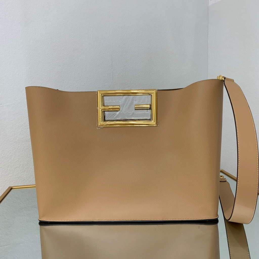 Fendi 8BH391 Fendi way Medium Apricot Leather bag