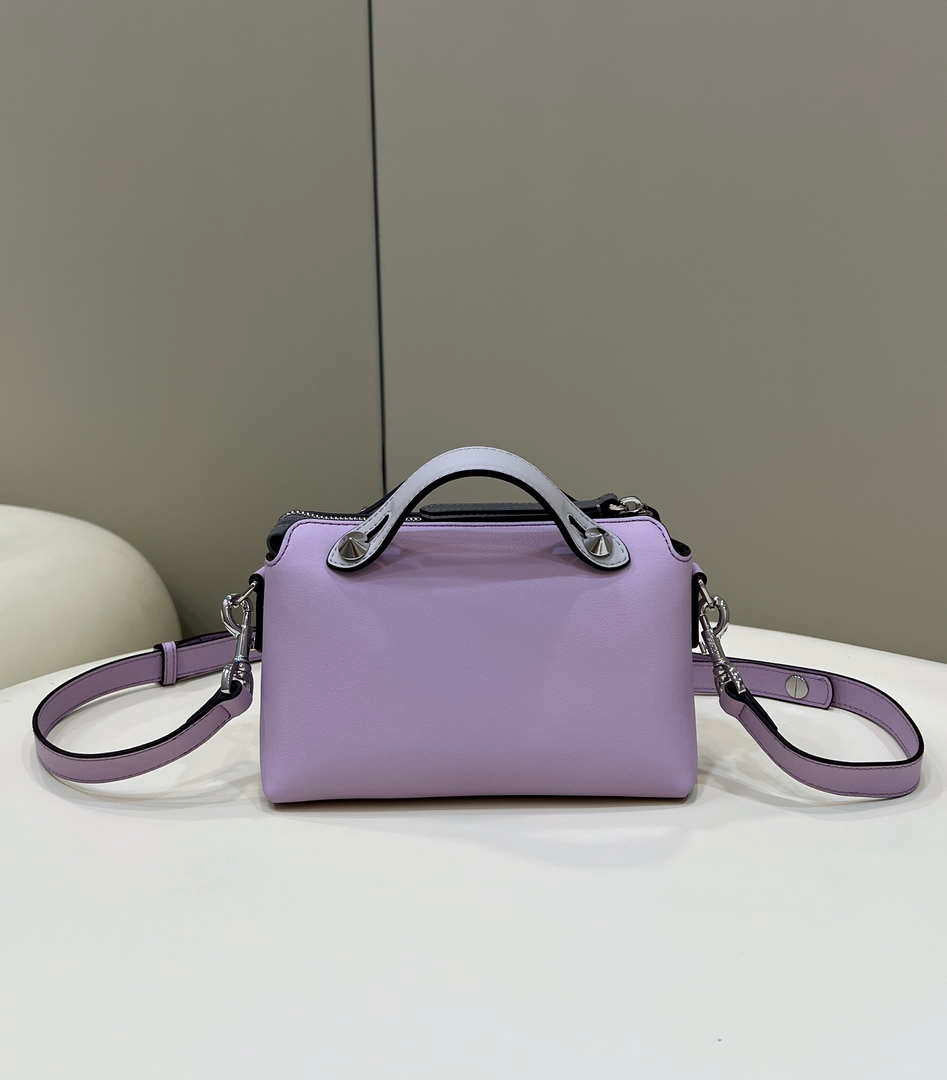 Fendi 8BL145 By The Way Mini Purple leather small Boston bag Fendi 8Bl145 By The Way Mini Purple Leather Small Boston Bag