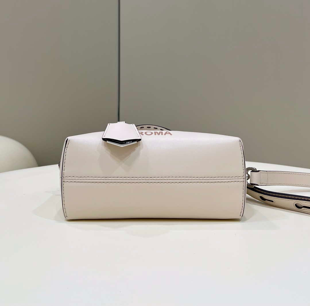 Fendi 8BL145 By The Way Mini White leather small Boston bag
