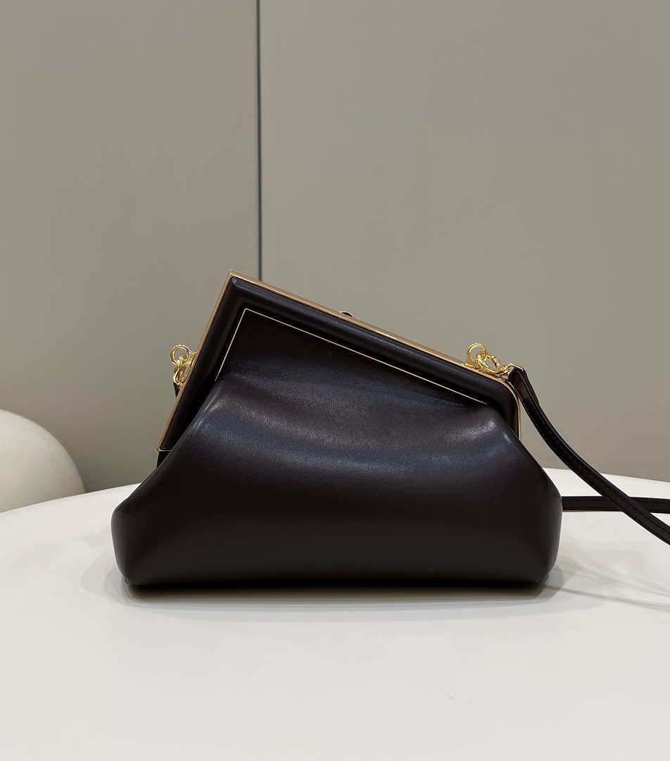 Fendi 8BP129 First Small Fuchsia leather bag 80018M Black