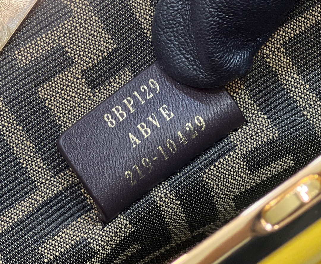 Fendi 8BP129 First Small Fuchsia leather bag 80018M Yellow