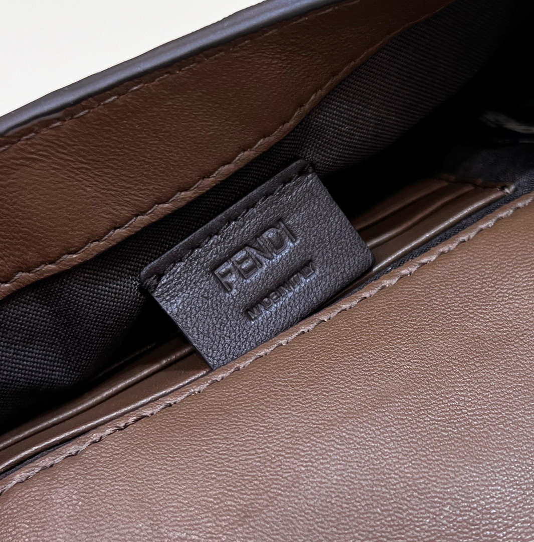 Fendi 8BS017 Baguette Mini Dark Brown leather 0135 bag