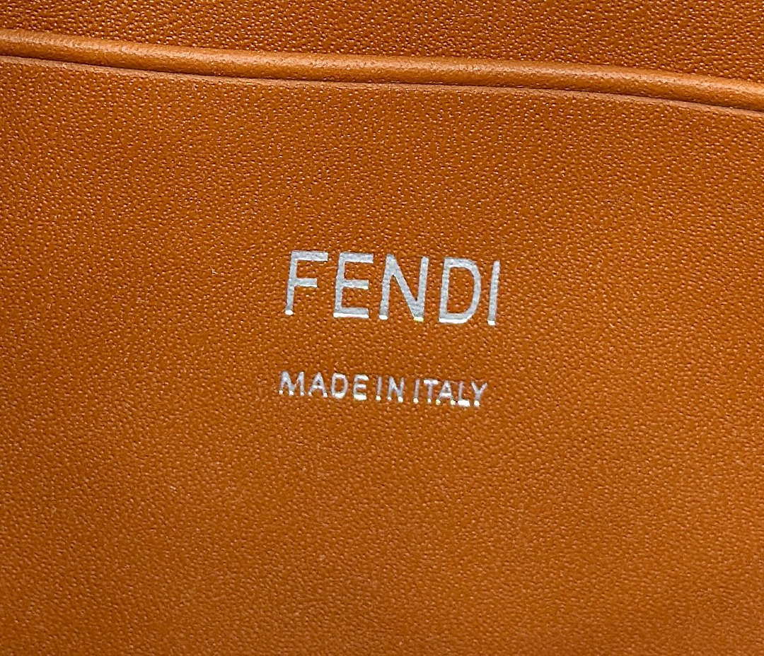 Fendi 8BS017 Mini Baguette Sky Blue canvas bag with FF embroidery 0159BS