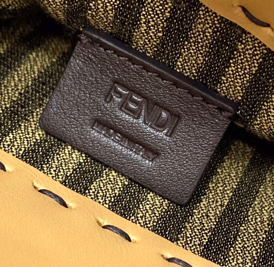Fendi 8BS051 Mini Sunshine Shopper Leather Bag 8376A Tan