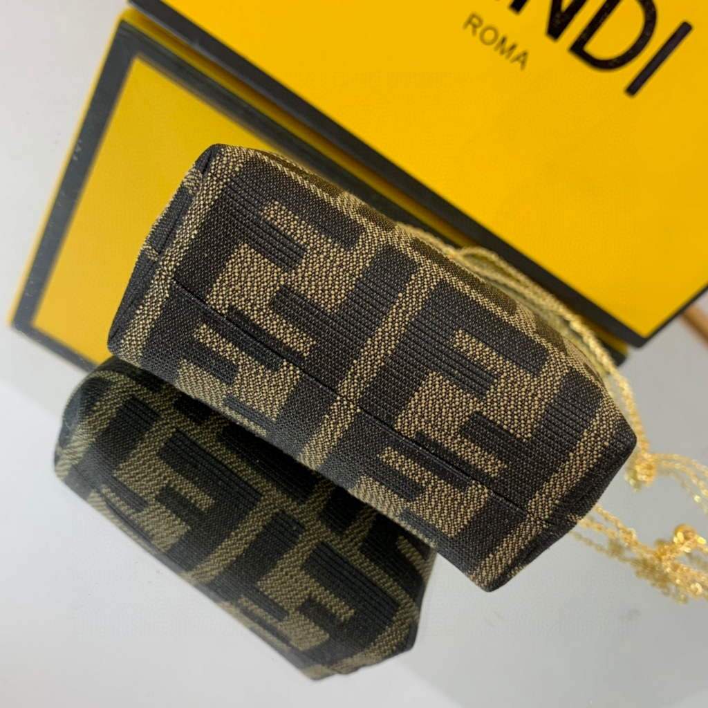 Fendi Nano First Charm Shoulder Bag 7AS051 FF Green Fendi Nano First Charm Shoulder Bag 7As051 Ff Green