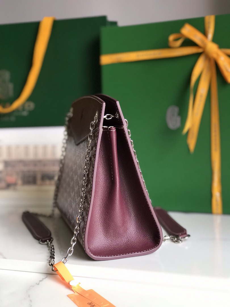 Goyard ROUETSPMLTY07CL07P Rouette Structuré PM Bag Wine Red