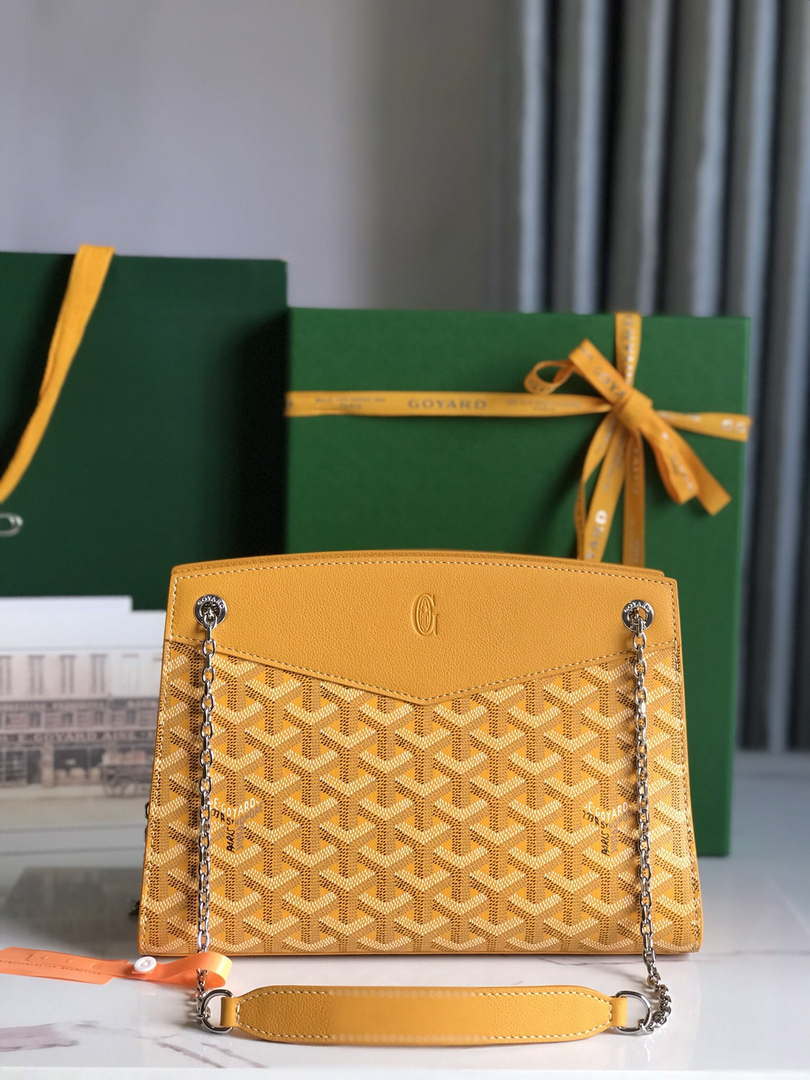 Goyard ROUETSPMLTY07CL07P Rouette Structuré PM Bag Yellow