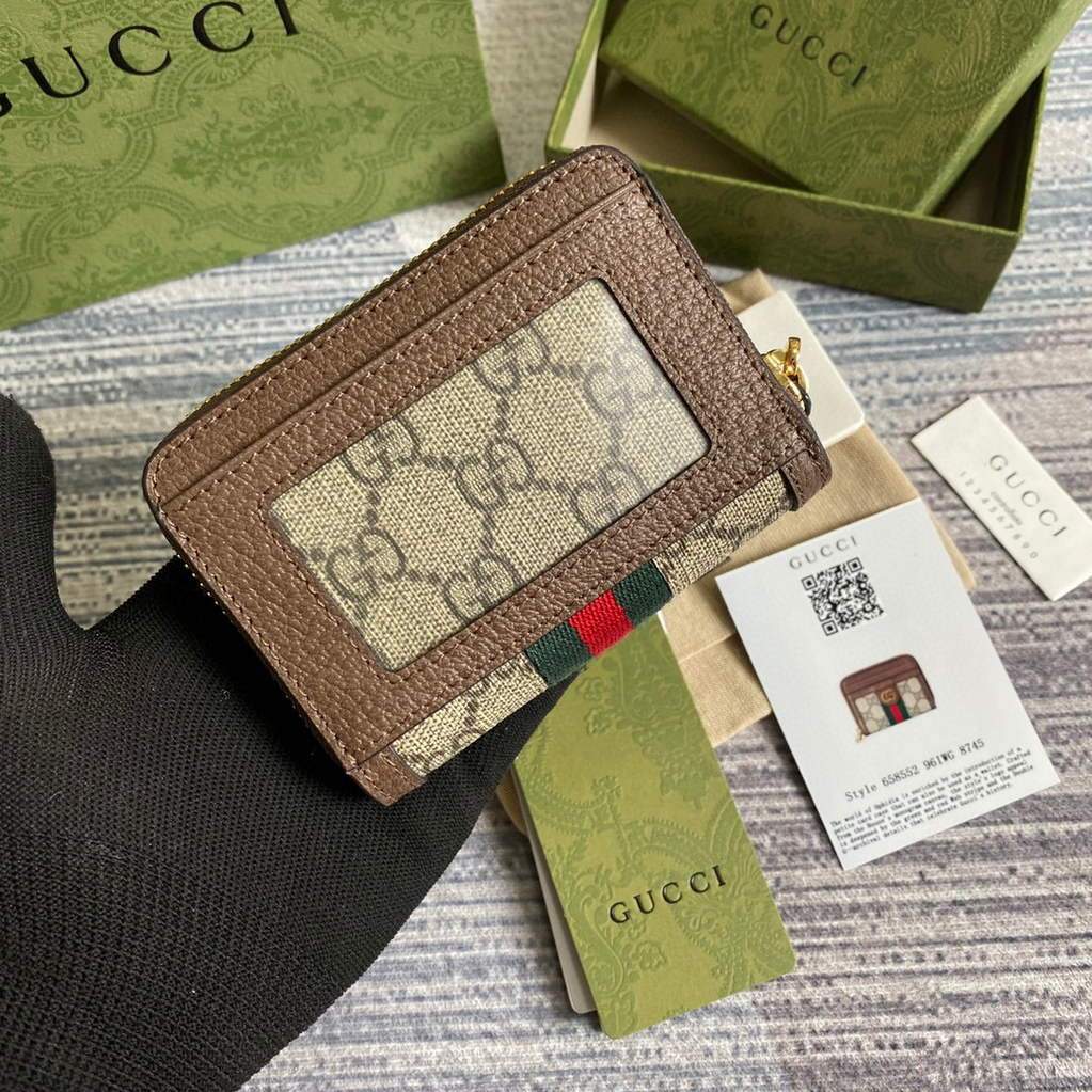 Gucci ??658552 Ophidia GG Card Case Wallet
