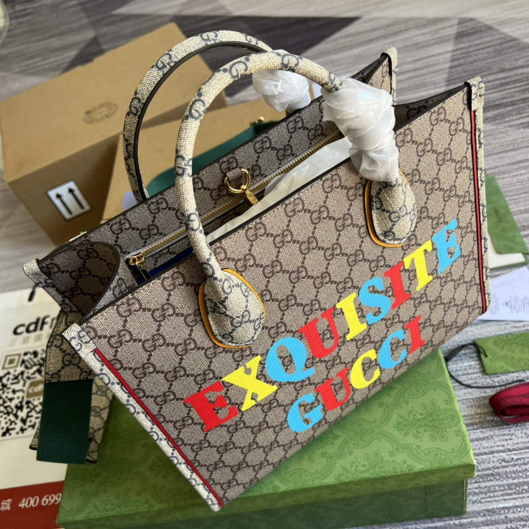 Gucci 680956 Exquisite Gucci Small Tote Bag Beige