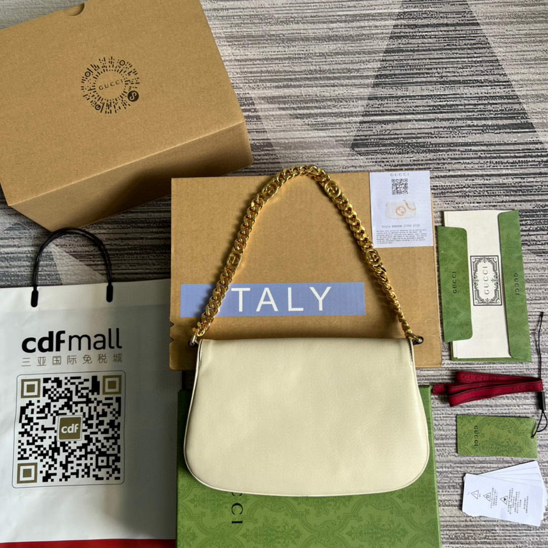 Gucci 699268 Blondie shoulder bag White leather