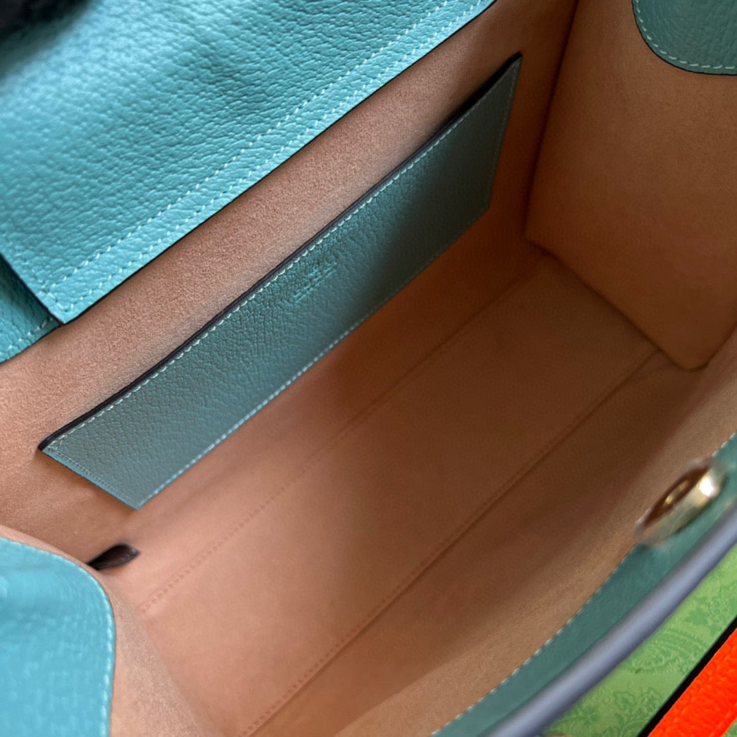 Gucci 702721 Diana Small Tote Bag Light blue leather