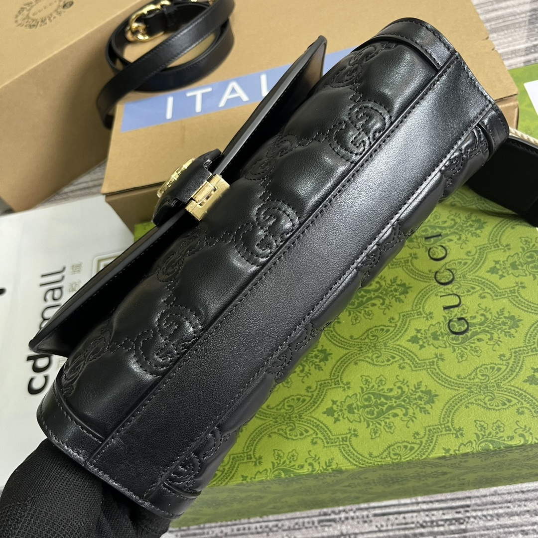Gucci 724529 GG Matelassé Small Bag Black