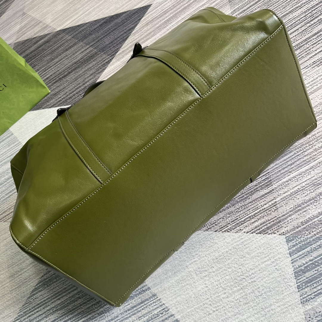 Gucci 725683 Large Tote Bag With Tonal Double G Forest green