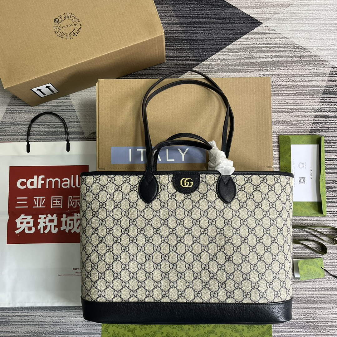 Gucci ?739730 Ophidia Medium Tote Bag Beige and Blue Gucci ?739730 Ophidia Medium Tote Bag Beige And Blue
