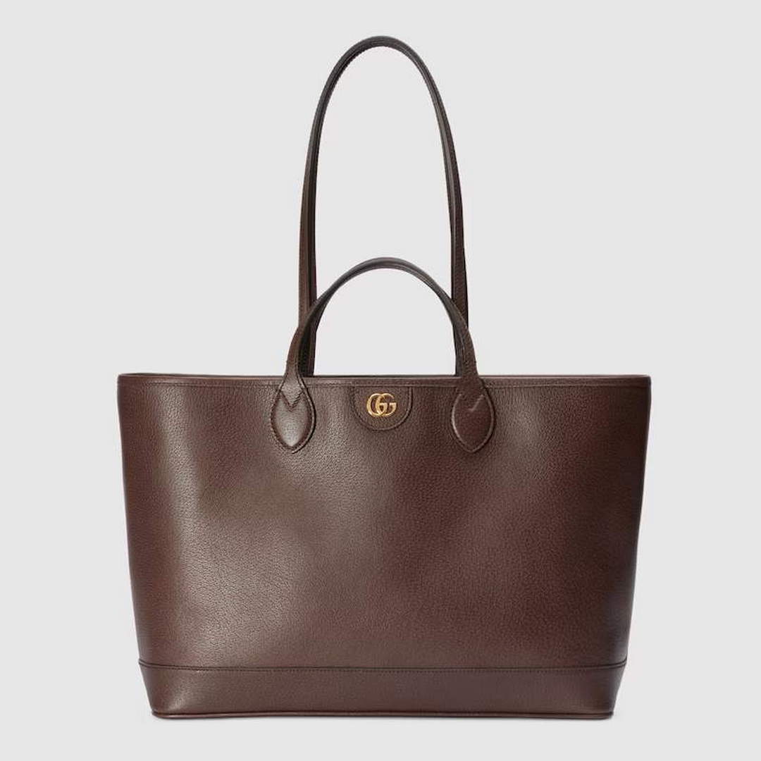 Gucci ?739730 Ophidia Medium Tote Bag Brown leather