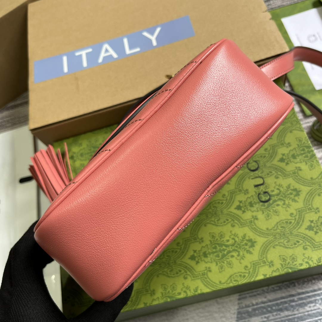 Gucci 742360 Gucci Blondie small shoulder bag Pink Leather