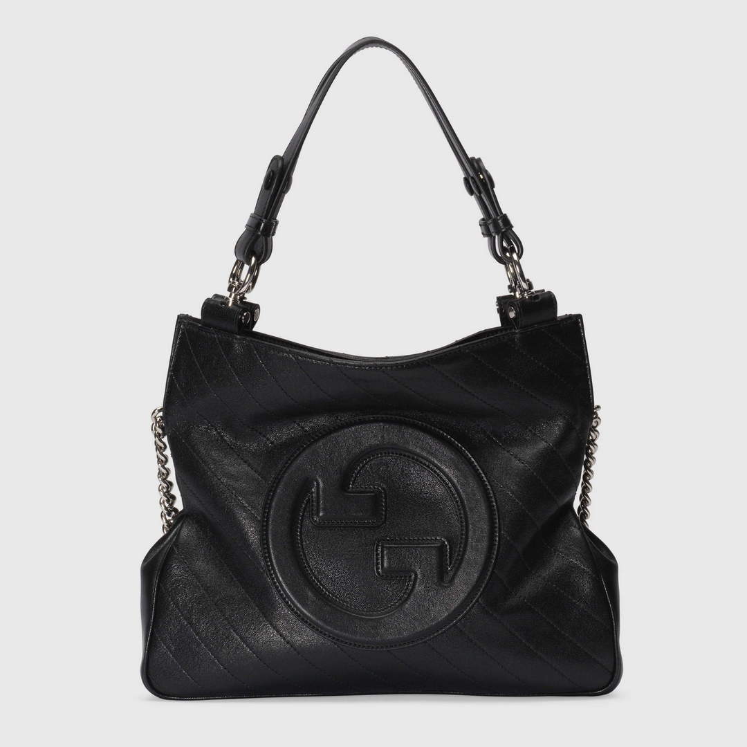 Gucci 751518 Gucci Blondie Small Tote Bag Black leather