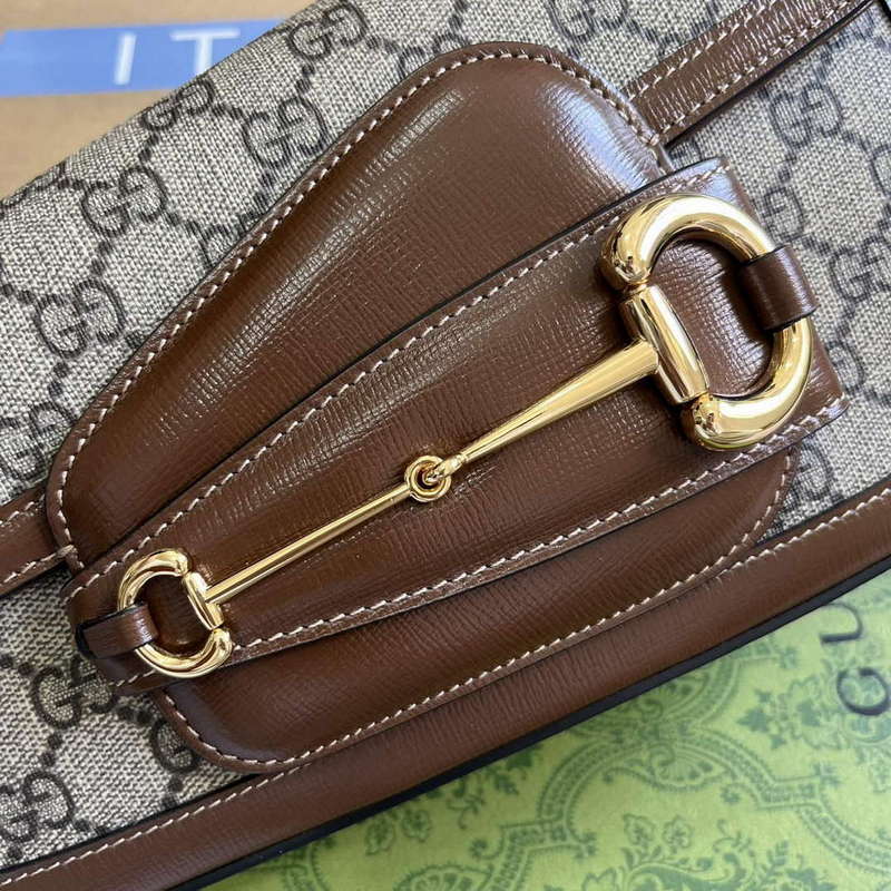 Gucci 764155 Gucci Horsebit 1955 Small Shoulder Bag Brown