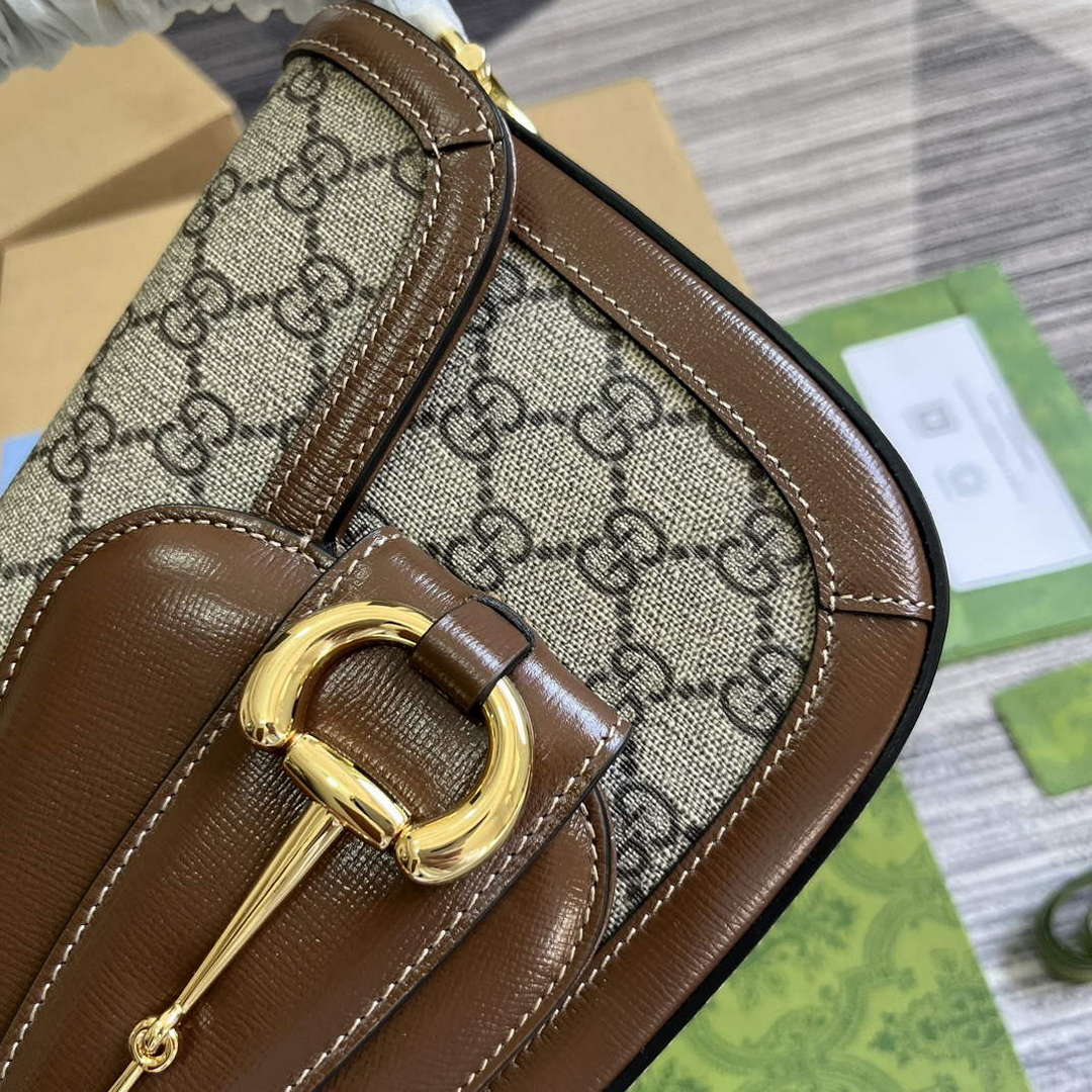 Gucci 764155 Gucci Horsebit 1955 Small Shoulder Bag Brown
