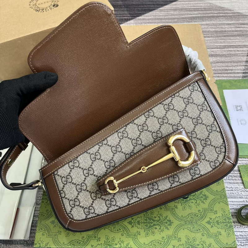 Gucci 764155 Gucci Horsebit 1955 Small Shoulder Bag Brown