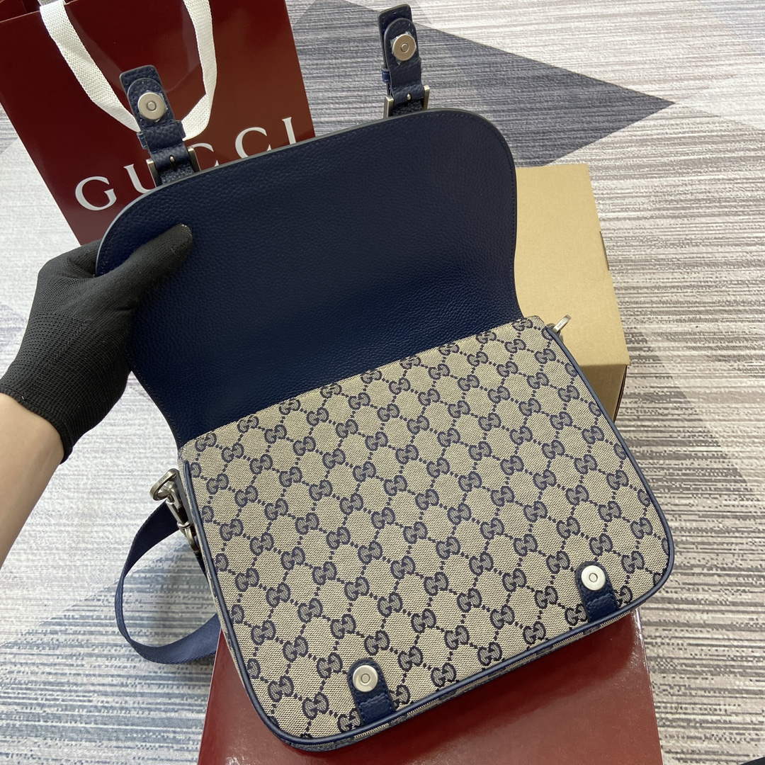 Gucci 794872 GG Crossbody Bag Dark Blue