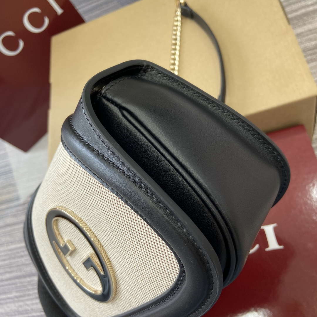 Gucci 815711 Gucci Blondie mini shoulder bag Beige?Black